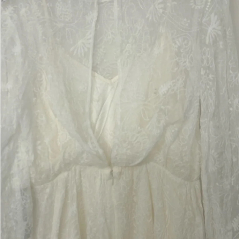 ModCloth Just The Beginning Lace Overlay Maxi Dress Creamy White - Picture 8 of 9